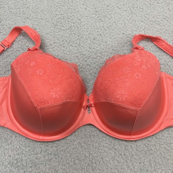 Curvy Couture Other - Curvy Couture Bra 40DDD Push Up Bra 1017 Tupip Lace Balconette Push Up Bra